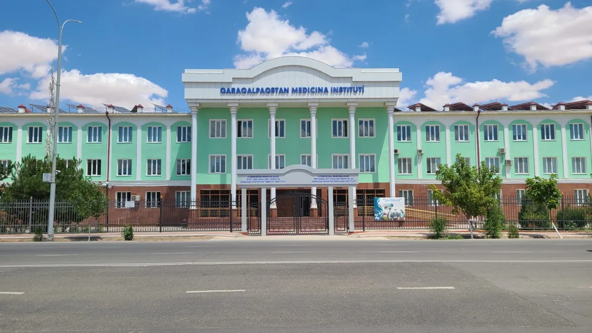 Karakalpakstan Medical Institute building in Nukus